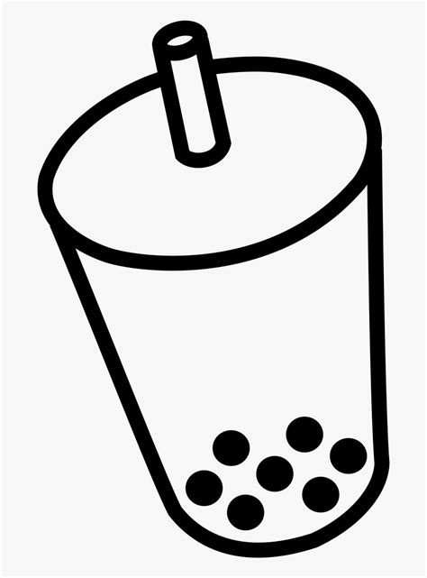 Transparent Boba Png - Milk Tea Clipart Black And White, Png Download , Transparent Png Image ...