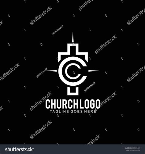 Cross Logo Church Design Template Icon Stock Vector (Royalty Free ...