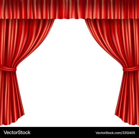 Theater curtains isolated Royalty Free Vector Image