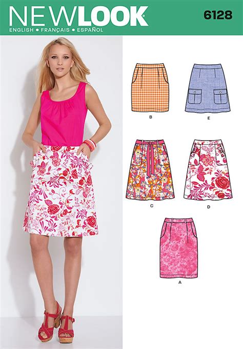 New Look 6128 Misses Skirts sewing pattern | A line skirt pattern, Skirt patterns sewing, Sewing ...