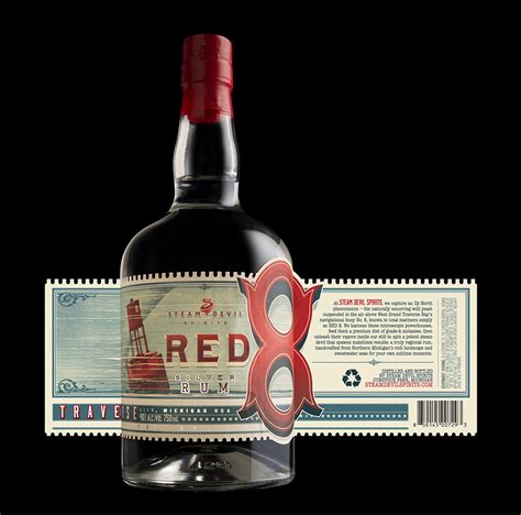 Red 8 Rum for Steam Devil Spirits on Packaging of the World - Creative Package Design Gallery