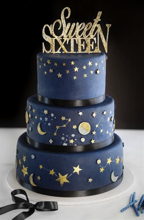 Celestial Sweet Sixteen Cake - Sprinkle Bakes