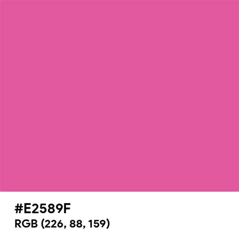 Fuchsia CMYK color hex code is #E2589F