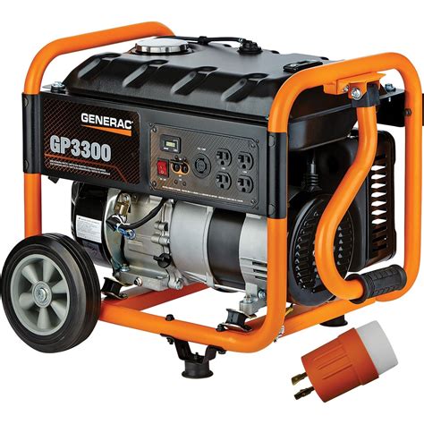 Generac GP Series 3300 watt 120 volt Gas Portable Generator | Portable generator, Portable ...