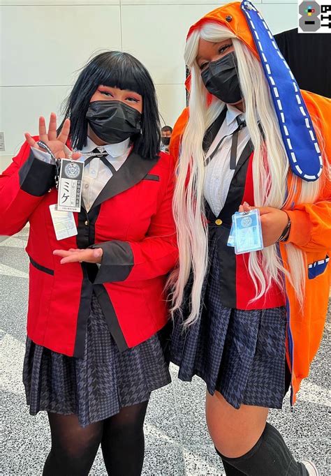 Yumeko Jabami and Runa Yomozuki cosplayers (from Kakegurui) during FanimeCon 2022. Besties ...