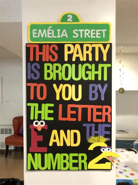 DIY Sesame Street Birthday Sign in 2024 | Sesame street birthday ...