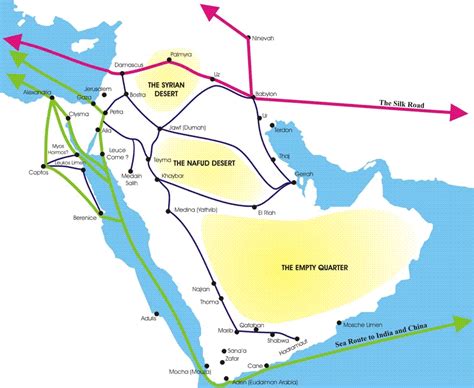 MAPS & ATLAS - SILK ROAD TRADE ROUTES MAP