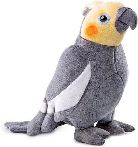 Amazon.com: ZHONGXIN MADE Grey Cockatiel Plush Toy - Simulation 7 Inch Parrot Stuffed Animal ...