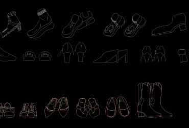 Autocad Shoes cad block download - free cad plan