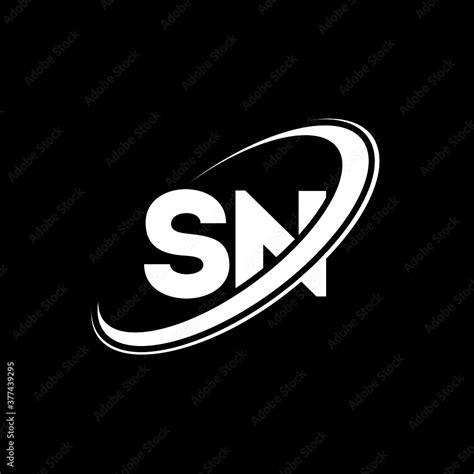 SN logo. S N design. White SN letter. SN/S N letter logo design. Initial letter SN linked circle ...