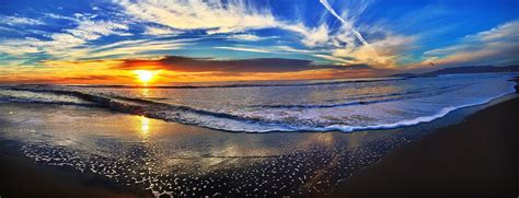 Beach Sunset Panorama - Free photo on Pixabay