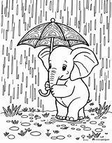 Rainy Day Coloring sketch template