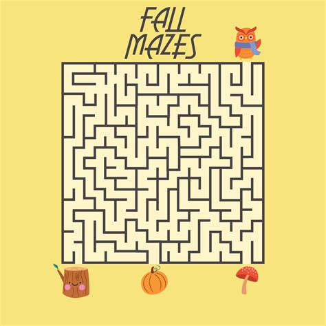 Fall Mazes Printable - Printable Word Searches