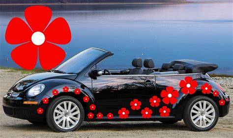 32 RED PANSY FLOWER CAR DECALS,STICKERS,CAR GRAPHICS,DAISY STICKERS… | Flower car, Car decals ...