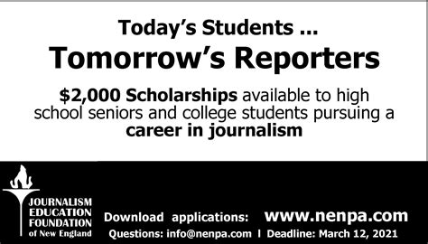 Journalism Scholarship Ads for Newspapers | NENPA