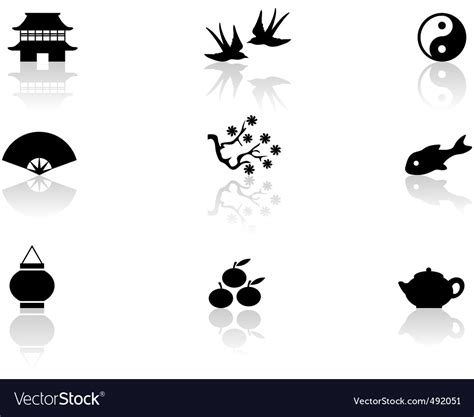 Asian symbols Royalty Free Vector Image - VectorStock