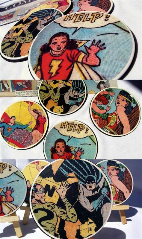 DIY Comic Book Coasters Made with Mod Podge | Comic book crafts, Easy ...