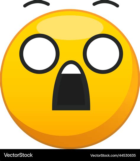 Shocked face emoji for a chat Royalty Free Vector Image