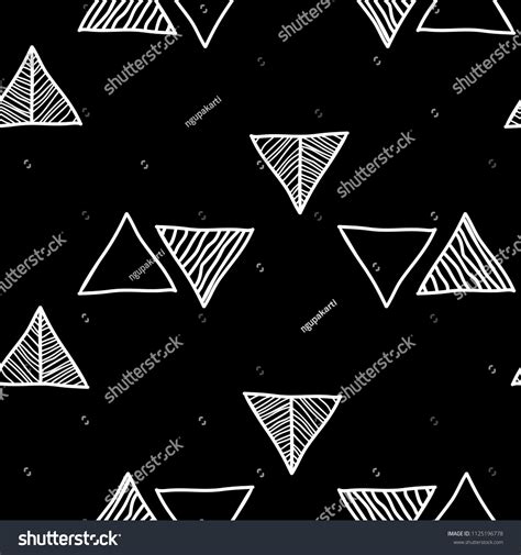 Seamless Art Decoration Triangle Vintage Pattern Stock Vector (Royalty Free) 1125196778 ...