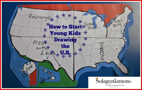 Solagratiamom: How to Start Young Kids Drawing the U.S.