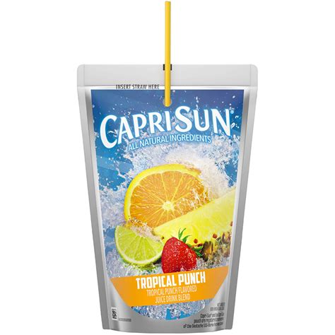 Capri Sun Tropical Punch Ready-to-Drink Juice (10 Pouches) | Tropical punch, Capri sun, Kid drinks