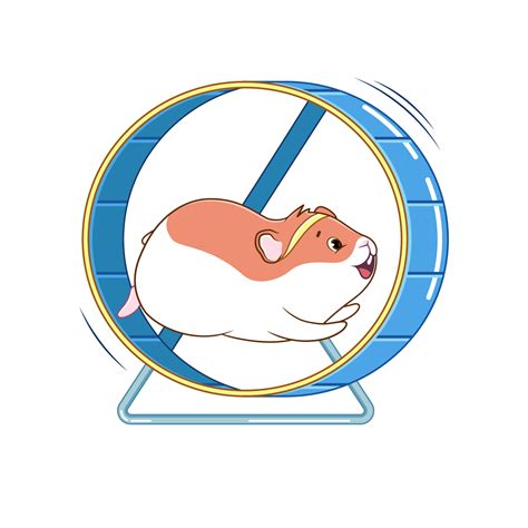 Hamster in a running wheel 4493708 Vector Art at Vecteezy