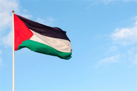 Flag Of Palestine In The West Bank Stock Photo - Download Image Now - Palestinian Flag ...