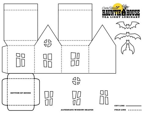 Haunted House free printable | Paper house template, House template ...