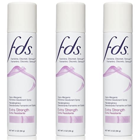 (3 Pack) FDS Hypo Allergenic Feminine Deodorant Spray, Extra Strength ...