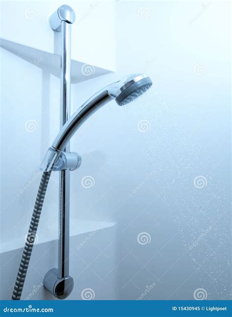 Shower with running water stock image. Image of health - 15430945