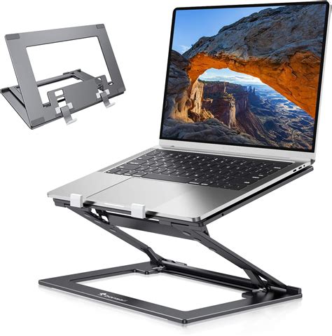 Amazon.com: Laptop Stand for Desk, Ergonomic Adjustable Computer Stand ...