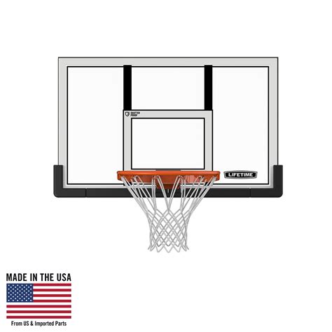 Lifetime 48 In. Shatterproof Backboard and Rim Basketball Combo, 73729 ...