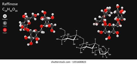 Raffinose Molecular Formula C18h32o16 Trisaccharide Composed Stock ...