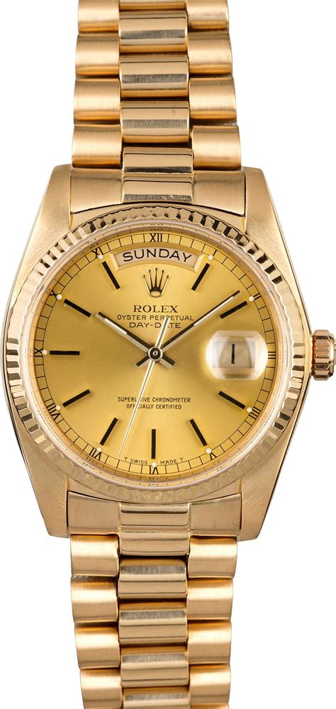 Rolex President 18k Gold Ref 18038 at Bob's Watches