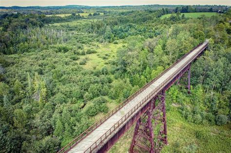 This trail near Toronto follows a historic railway bed over a towering ...