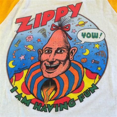 Vintage 1980's Zippy The Pinhead comic strip raglan t-shirt