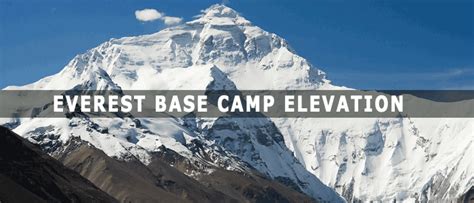 Everest Base Camp Elevation