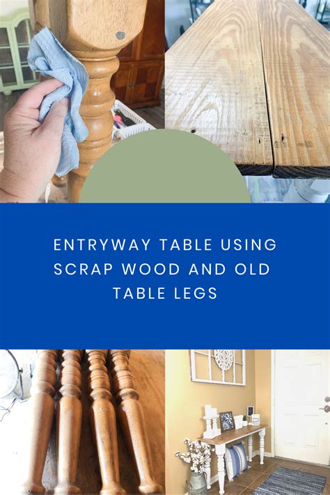 Construct an entryway table from scrap wood and old table legs in just a few easy steps! # ...