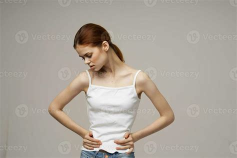 woman groin pain intimate illness gynecology discomfort studio treatment 23608098 Stock Photo at ...