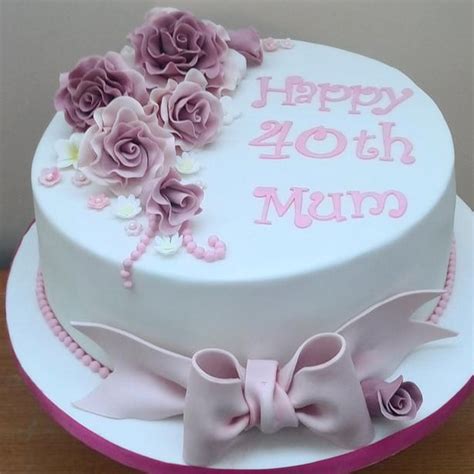 40th Birthday Wishing Cake For Mom - Cake O Clock - Best Customize Designer Cakes Lahore