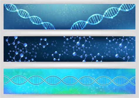 Vector illustration of Dna and molecule banner concept 6794871 Vector ...