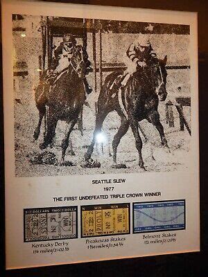 SEATTLE SLEW 1977 TRIPLE CROWN WINNER-ORIGINAL POSTER W/TKTS. | eBay | Triple crown, Triple ...