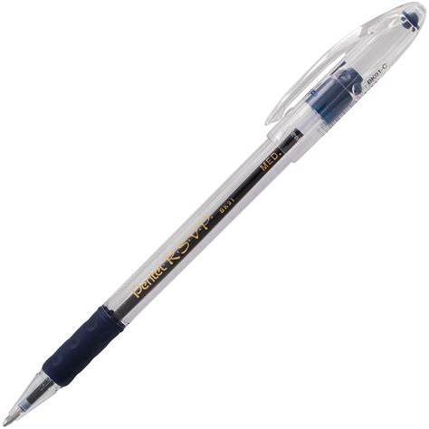 Pentel RSVP Ballpoint Pen, (1.0mm) Medium Line, Blue Ink - Walmart.com