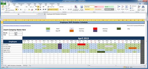 Free Employee and Shift Schedule Templates
