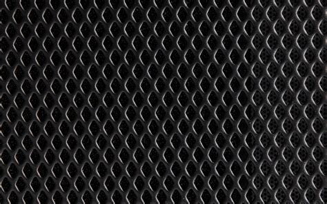 Download wallpapers black metal grid, macro, metal rhombic patterns ...