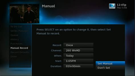 Can you create a manual recording on a DIRECTV DVR... so it's like a VCR? - The Solid Signal Blog