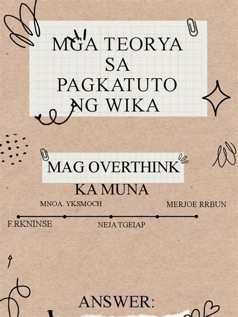 Mga Teorya Sa Pagkatuto NG Wika | PDF