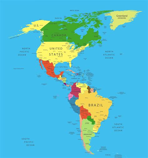 MAPA de AMÉRICA y sus PAÍSES - Descubre su GEOGRAFÍA