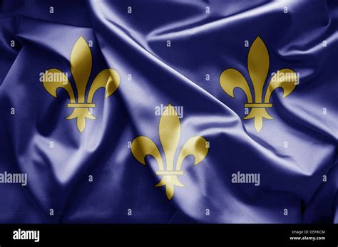 Flag of Ile-de-France Stock Photo - Alamy