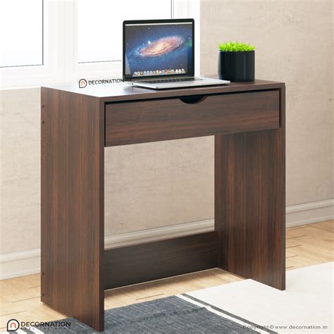 Hera Engineered Wood Laptop Table with Drawer Storage - Walnut - Decornation